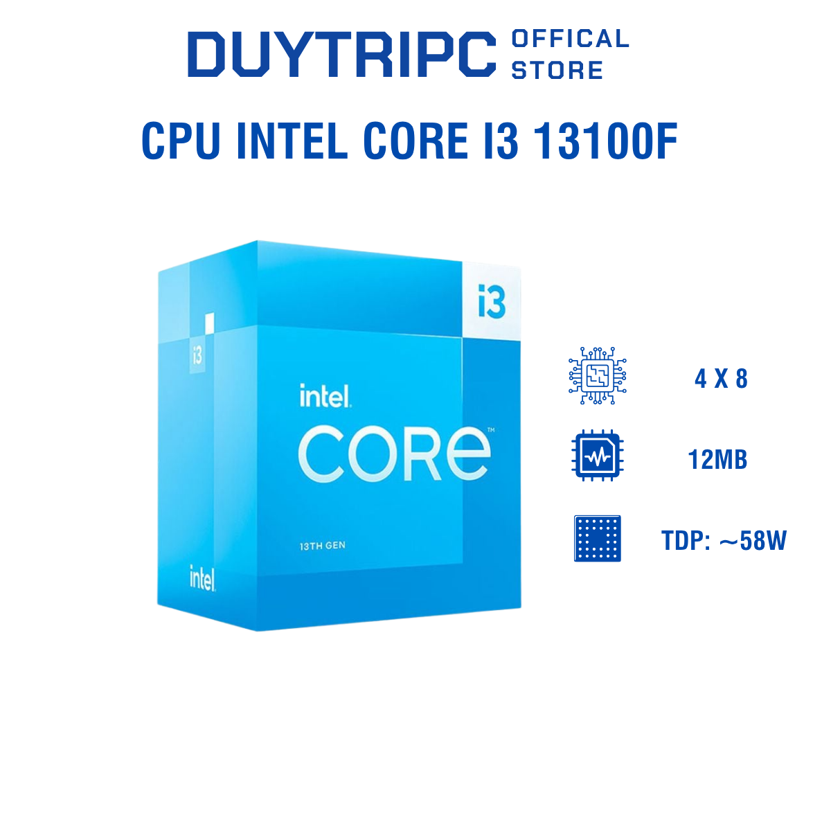 CPU Intel Core i3 13100F (TRAY)